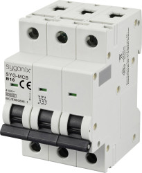 Wyłącznik automatyczny Sygonix SYG-MCB 3P/B16/6KA SY-6440994, 3 styki, 415 V/AC, 16 A