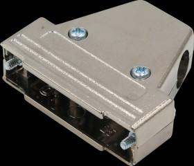 MHTRI-M-25-K D-Sub cap, 25-pin, angled/straight, silver, size B