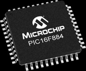 PIC Microcontroller, 8 bit, 20 MHz, TQFP-44, PIC16F884-I/PT