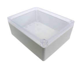 Obudowa ogólnego użytku Poliwęglan szerokość zew. 146 mm długość zew. 186 mm wys. zew. 75 mm Hammond IP65 Jasnoszary