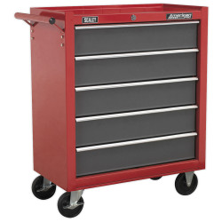 Sealey AP22505BB Rollcab 5 Drawer with Ball Bearing Runners - Red/Grey