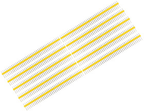 Listwa kołkowa 1x40pin raster 2,54mm żółta 10 sztuk