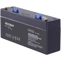 VOLTCRAFT CE6V3,2Ah VC12713935 VRLA 6V 3.2 Ah34 x 67 x 34mm 4.8mm battery