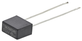 Bezpiecznik nieresetowalny 10A 250V ac RS PRO T Termoplastyczne 100 A przy 250 V AC rozstaw 5.08mm