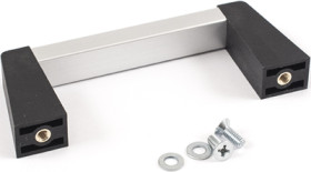 Handle, straight, PA/aluminum, (L x W x H) 108 x 14 x 42 mm, black, 1427NBC