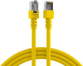 Patch cable, RJ45 plug, straight to RJ45 plug, straight, Cat 5e, SF/UTP, PVC, 1 m, yellow, K5457.1