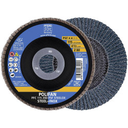 PFERD 67768115 POLIFAN Flap Disc 115mm aggressive cut 10 pcs