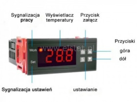 Regulator temp. MH1210W -50°C~110°C 230V NTC-10k