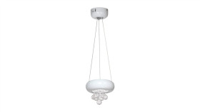 Lampa Wisząca Biało-Złota, Druciana Do Sypialni Z Serii Arvi White K-4527...