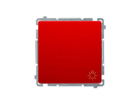SIMON BASIC Wyłącznik zwierny przycisk "światło" (moduł) szybkozłącza czerwony BMS1.01/22 KONTAKT SIMON