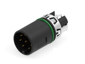 Złącza okrągłe 8-pinowe M12 Montaż na płytce Wtyczka ERNI