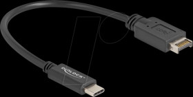 85528 USB 3.1 E Key A 20 pin plug to USB C plug, 25 cm