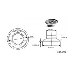 Głośnik YD-58 (membrana plastik) 8ohm 0,5W (YD58)