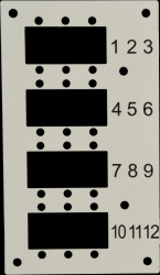 53705.4V2B Front panel for 12x SC-Simplex, LC-Duplex, E2000®