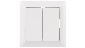 Premium Łącznik Podwójny Z Podświetleniem Biały Wp-3 Pr/S
