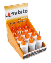Wkład do znicza świeczka LED Subito S5 pomarańczowy (12 szt)