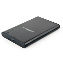 Obudowa HDD 2,5 SATA USB 3.1 USB-C aluminium, czarna
