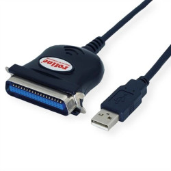 ROLINE Kabel konwertera USB na IEEE 1284, czarny, 1,8 m
