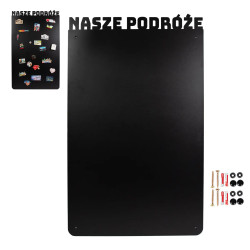 Metalowa tablica na magnesy Podróże
