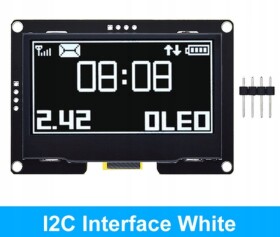 Wyświetlacz OLED 2.42" 128x64 I2C 4-pin SSD1309 biały