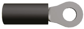 Zacisk oczkowy rozmiar przewodu 6.6mm² Ø , M5 izolowany średnica wew 0.197cal Czarny TE Connectivity
