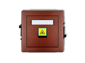 DECO Gniazdo światłowowode/optyczne pojedyncze brązowy metalik 9DGOP-1 KARLIK