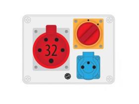 Rozdzielnica budowlana RB gniazda 1x32A/5 1x250V 0-1 IP44 R-BOX190 B.1092W PAWBOL