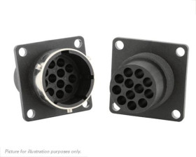 Złącze 12-pinowe Żeński Souriau Sunbank by Eaton Męski Montaż na kołnierzu rozmiar 14