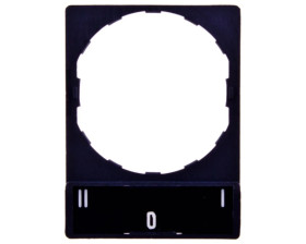 Szyld opisowy 30x40mm z etykietą 8x27mm I-0-II ZBY2186