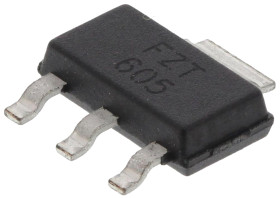 DiodesZetex Tranzystor Darlingtona FZT605TA 120 V 1 Powierzchnia SOT-223 NPN 1.5 A HFE 500 4-pinowy