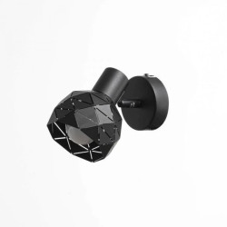 Spot reflektorek ścienny ruchomy REUS czarny z kloszem do salonu LP-8069/1WS BK Light Prestige