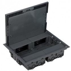 SIMON Connect Puszka podłogowa KF prostokątna 8xK45 250x327mm IK08 szara KF400/1