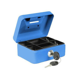 Burg W&#xE4;chter MONEY 5012 Cash Box Coin Slot 2 Keys Blue 125x60x95mm