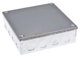 Puszka zaciskowa, Stal Galwanizowany 12 Knockouts 150mm x 150 mm x 50mm 20/25mm Knockout Size RS PRO