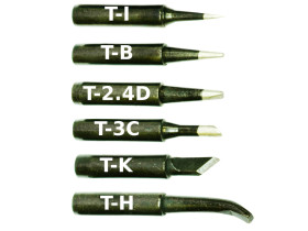 Zestaw grotów 900M x6 Black HQ Stacja PT Aoyue WEP Yihua Groty