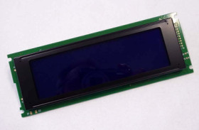 Graphic mono LCD display, 240 x 64 character, STN blue, viewing area: 135 x 40 mm, DEM 240064C1 SBH-PW-N