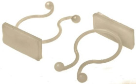 Klips samoprzylepny Spinka do kabli, 20mm, materiał: Nylon 66, 40 x 25.5mm, RS PRO