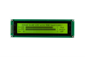 Wyświetlacz monochromatyczny LCD, , Alfanumeryczny, Midas