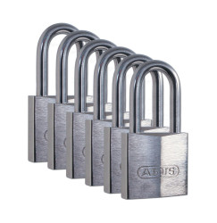 Kłódka LOTO, chromowany mosiądz, szekla 38 mm (6 szt.), 805829