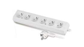 Przedłużacz 6-Gniazd Z/U 10A 1,5M /Omy 3X1/ Biały Ps-670 T-105870