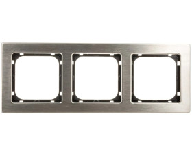 SONATA Ramka potrójna stal inox metal R-3RM/37