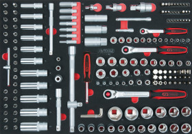 711.0180 Socket wrench set, 180 pieces in 1/1 system insert