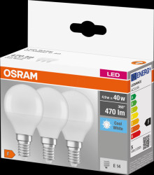 4058075429727 LED lamp BASE RETRO E14, 5 W, 470 lm, 4000 K, 3 pcs.