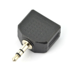 Adapter 3-pinowy wtyk Jack 3,5mm - 2x gniazdo Jack 3,5mm
