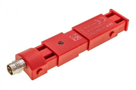 Czujnik indukcyjny 78x9x19mm niezabudowany Sn: 16 10-30V DC PNP NO wtyk M8 3pin IP67 PA 6.6 montaż na węża IY190170