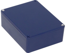 Aluminum die cast enclosure, (L x W x H) 119 x 94 x 42 mm, blue, IP54, 1590BBSCB