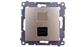 Simon 54 Gniazdo Hdmi Metalizowane Złoty Mat Dghdmi.01/44