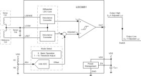 Differential inductive switch for MCU-less applications