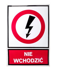 Tabliczka /znak zakazu/ TZZ 148x210S /NIE WCHODZIĆ/ E04TZ-01031140500