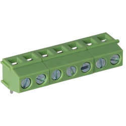 TruConnect 211897 5.0mm 7 Way Low Profile 90deg Rising Clamp Terminal Block